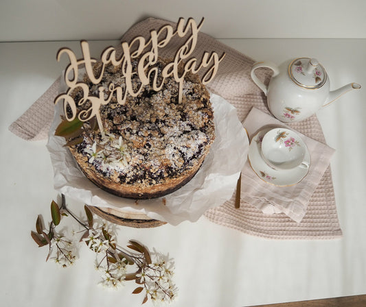 Cake Topper HAPPY BIRTHDAY aus Holz