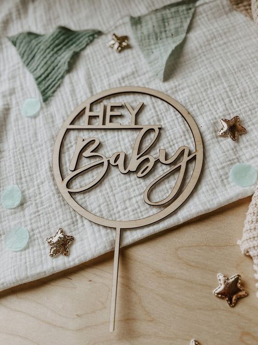 Cake Topper  HEJ BABY Babyparty