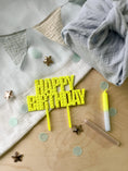 Bild in Galerie-Betrachter laden, Cake Topper im Baustein Look Happy Birthday