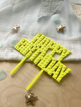 Bild in Galerie-Betrachter laden, Cake Topper im Baustein Look Happy Birthday
