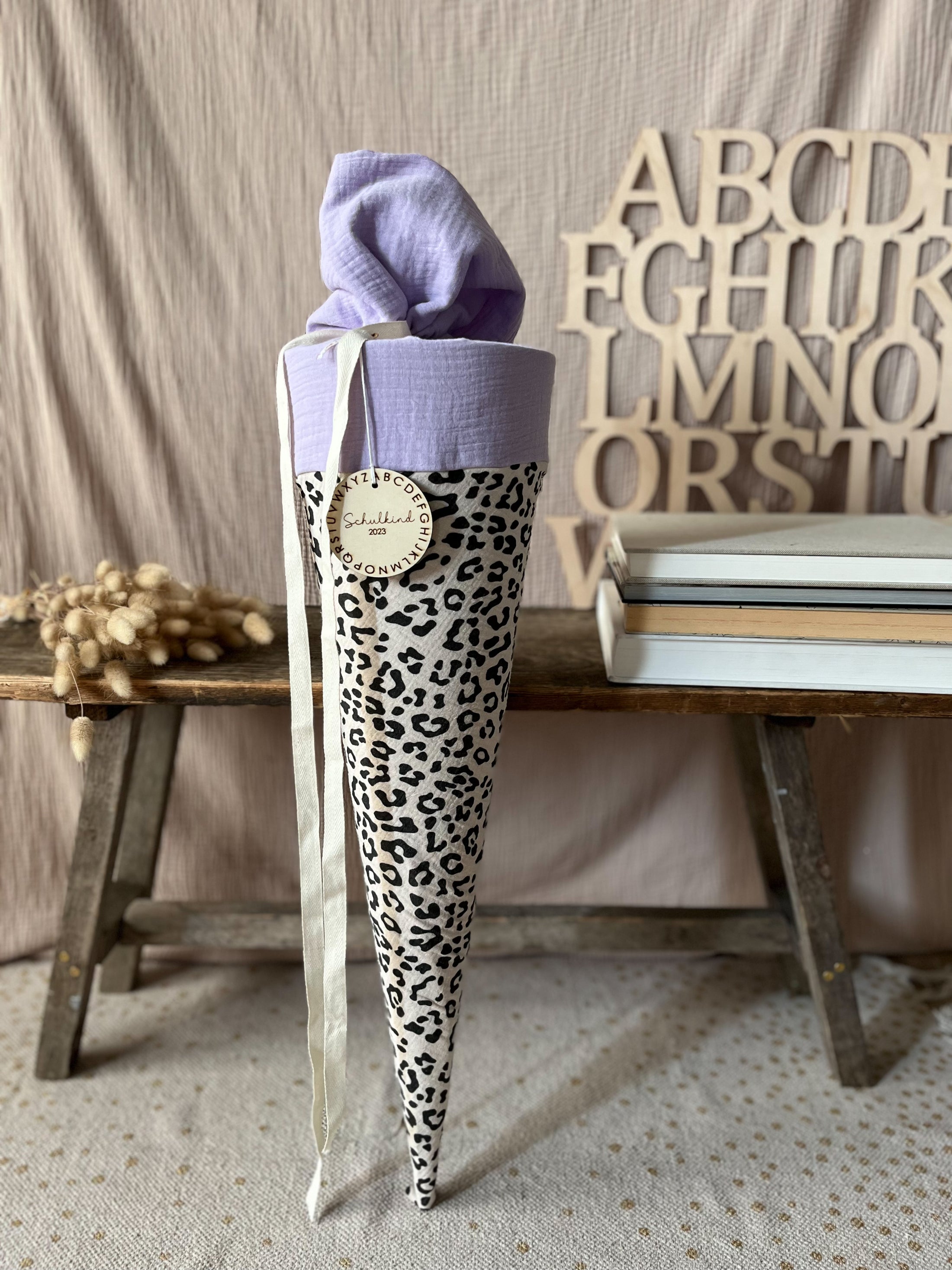 Schultüte Musselin Leo