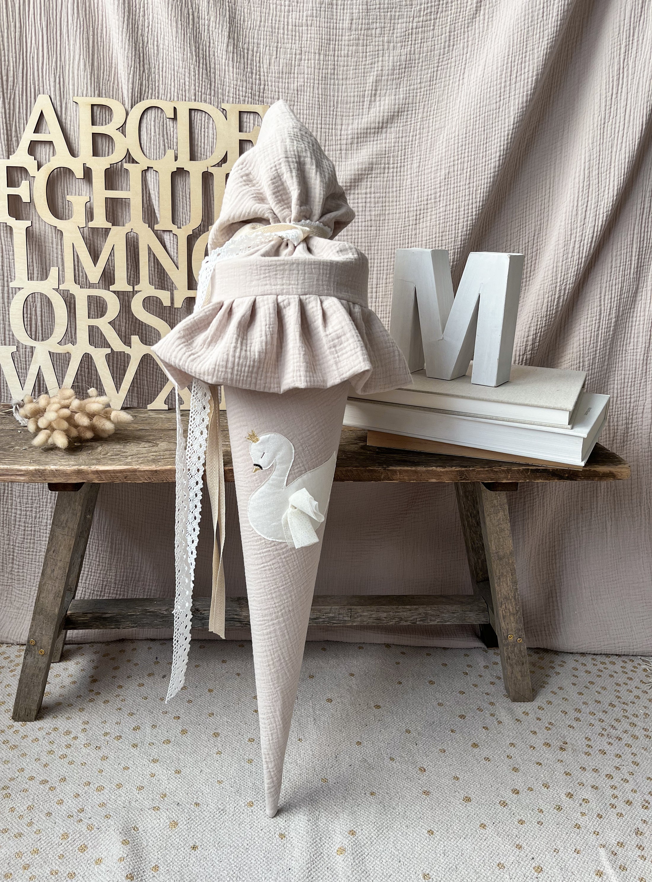 Schultüte Musselin SCHWAN