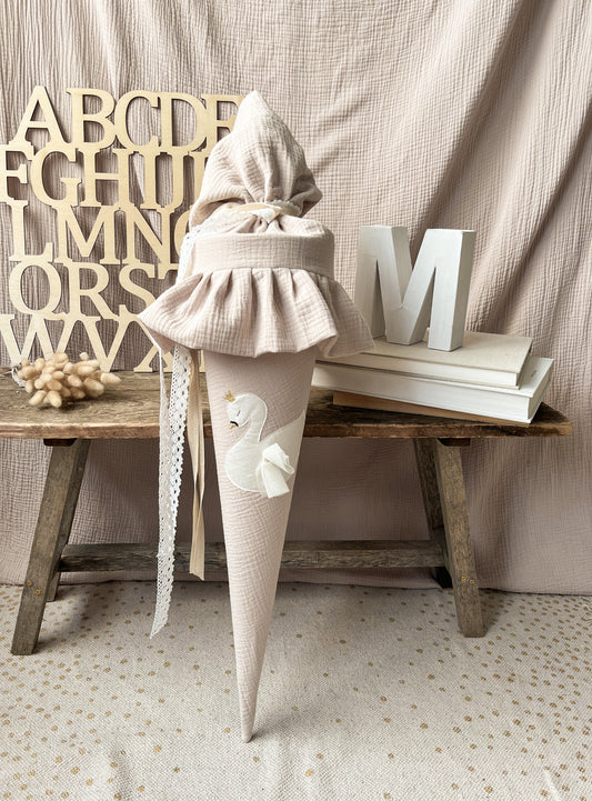 Schultüte Musselin SCHWAN