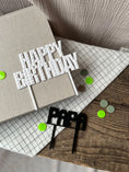 Bild in Galerie-Betrachter laden, Cake Topper im Baustein Look Happy Birthday