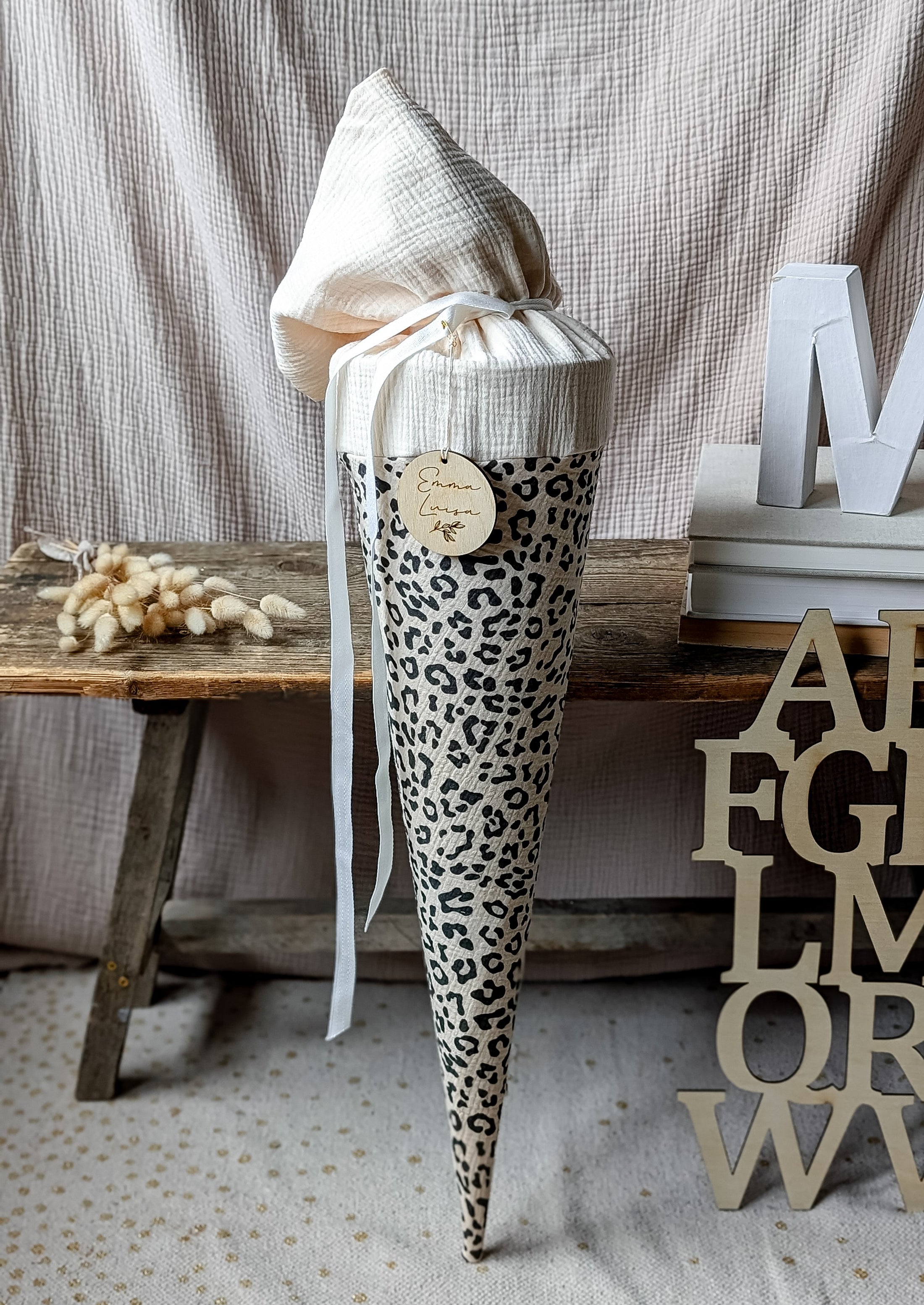 Schultüte Musselin Leo