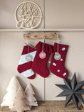 Bild in Galerie-Betrachter laden, Nikolausstiefel Limited Edition | Weihnachtsstrumpf | Bordeaux Hellblau