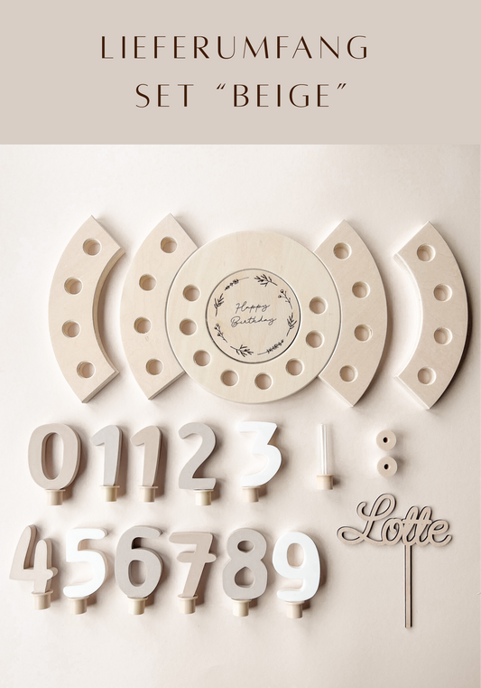 Geburtstagskranz-Starter-Set: Kranz „Happy Birthday“ + GRATIS Motivstecker