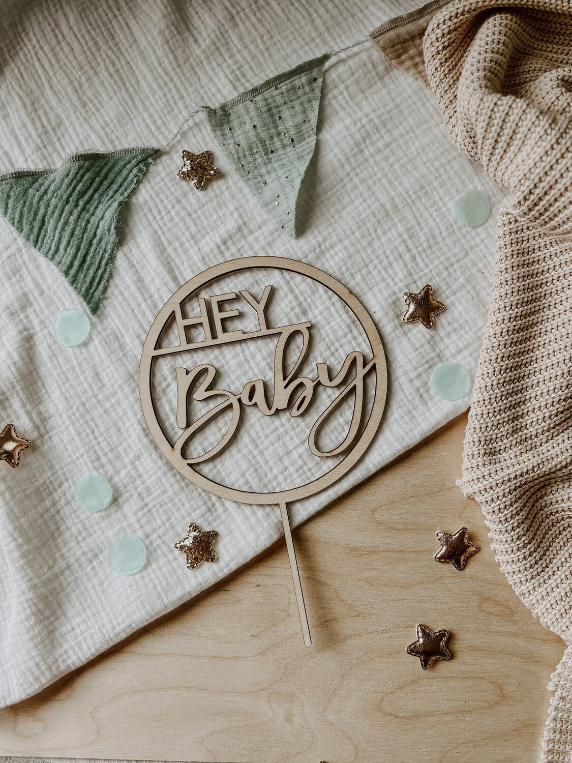 Cake Topper  HEJ BABY Babyparty