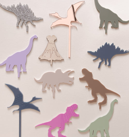 Motivstecker Dinosaurier | Cake Topper Dino Welt | Dino Party Deko für Geburtstagskranz