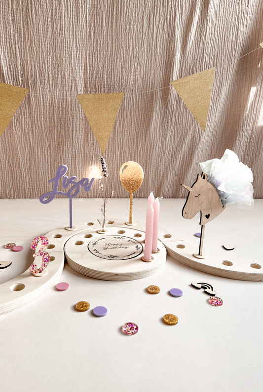 Cake Topper / Schriftzug NAME Holz oder bunt aus Acryl | Namensstecker für Geburtstagskranz