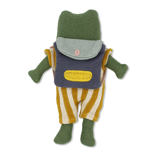 Kuscheltier Mini Frosch "Schulkind" | Mutmacher | Geschenk zur Einschulung |