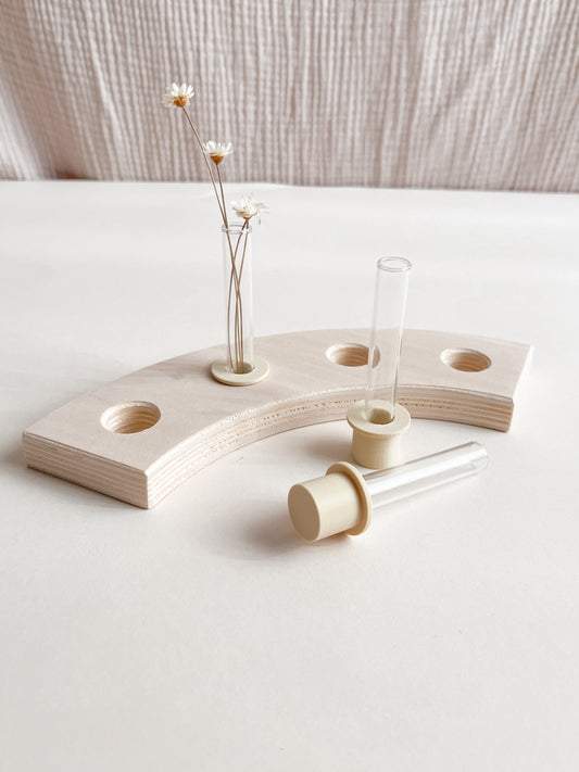 Glasvase Stecker für den Festtagskranz / Geburtstagskranz