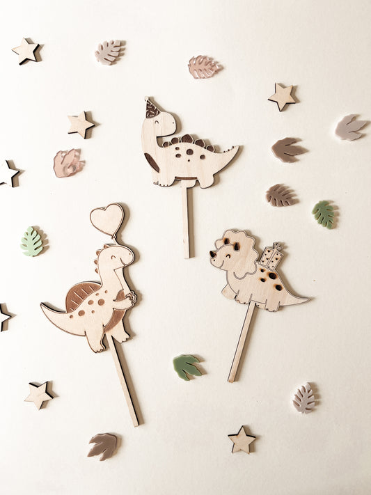 Cake Topper Set Party Dino