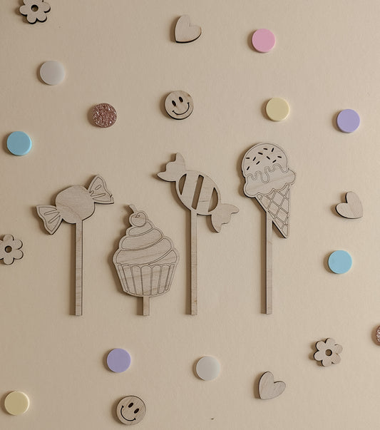 Cake Topper Candy Süßigkeiten Muffin Eis