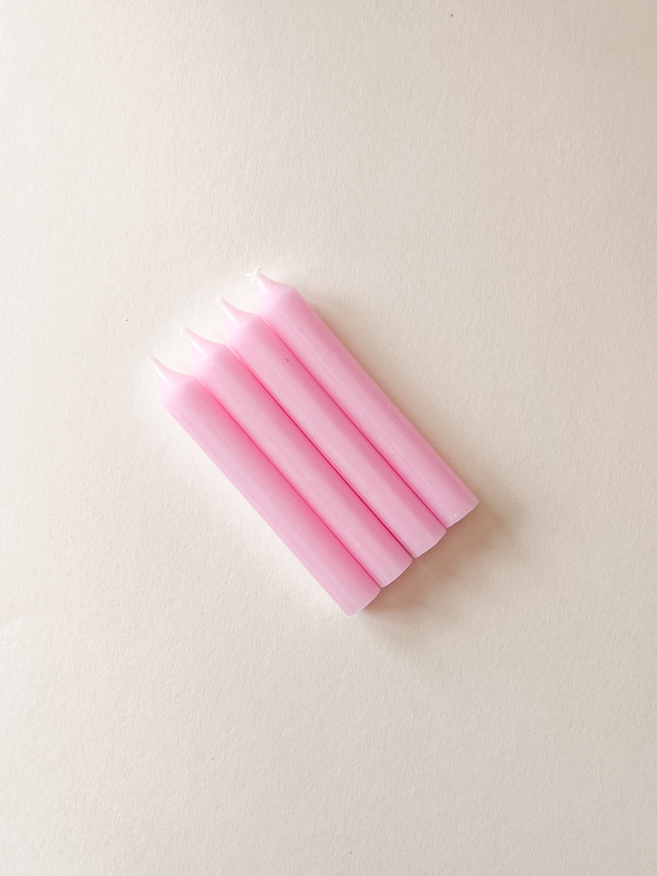 Kerze Rosa | für Geburtstagskranz | Geburtstagskerze