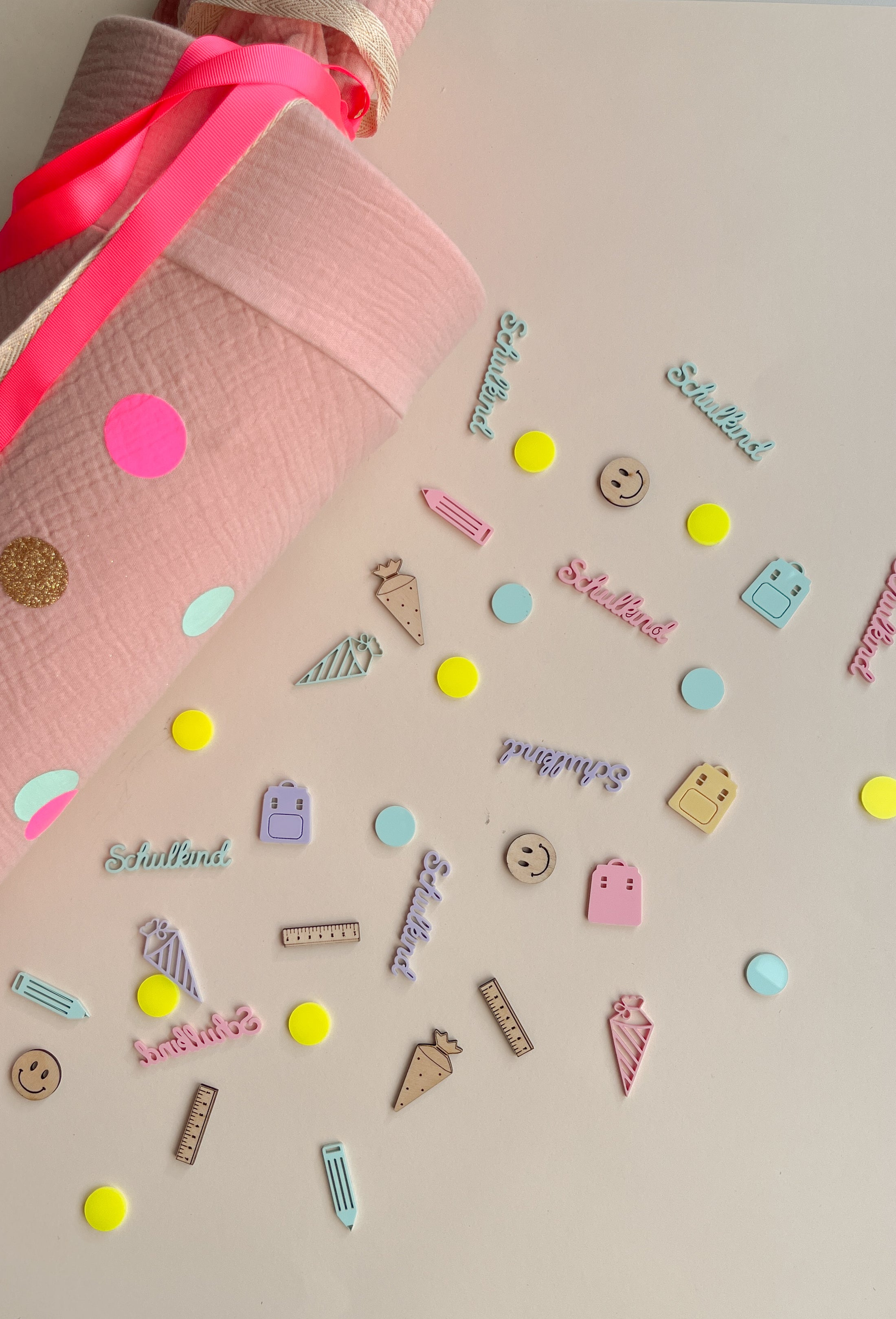 Nachhaltiges Konfetti Schulkind | bunte Tischdeko Einschulung |