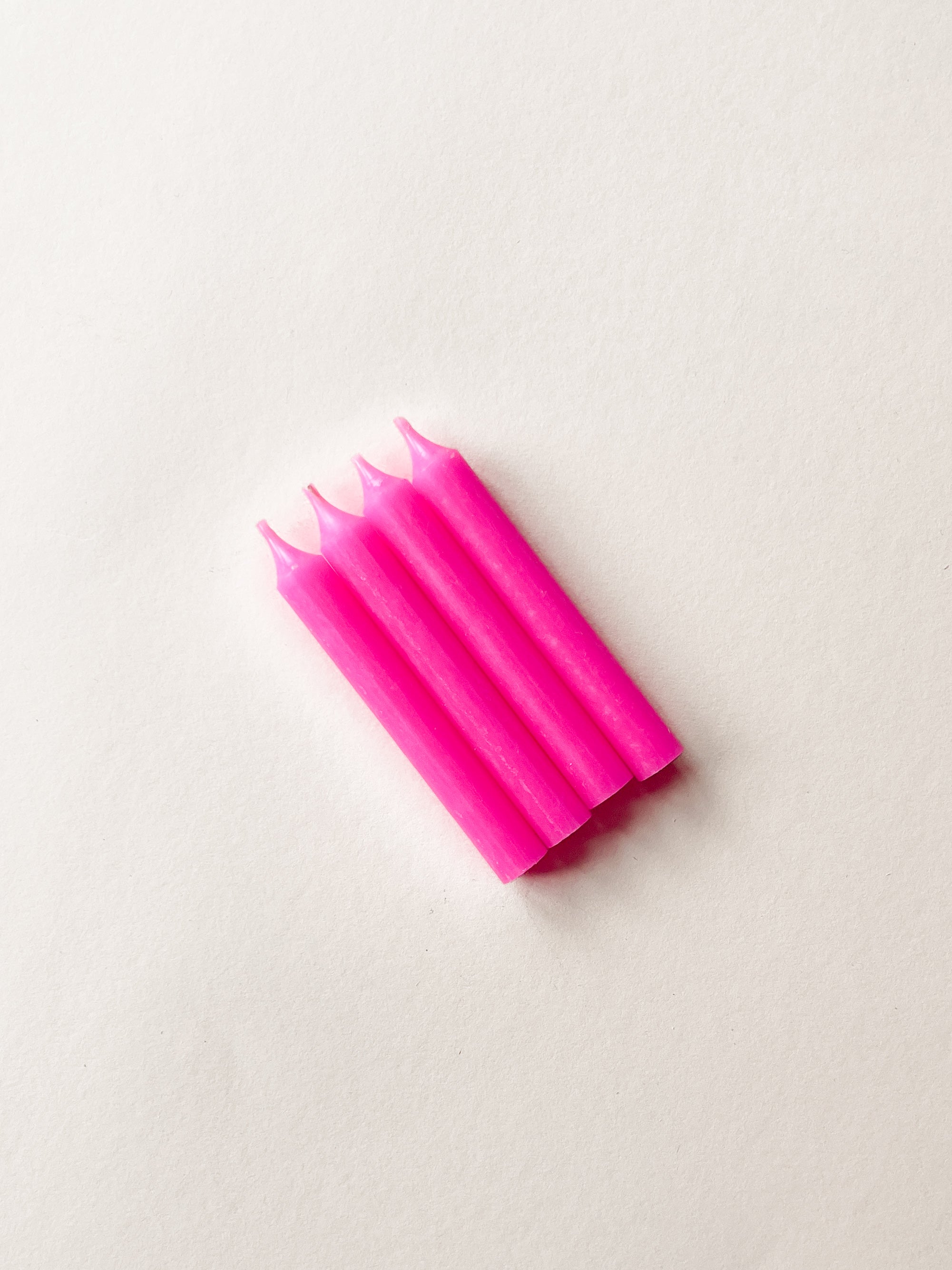 Kerze Neonpink | für Geburtstagskranz | Geburtstagskerze