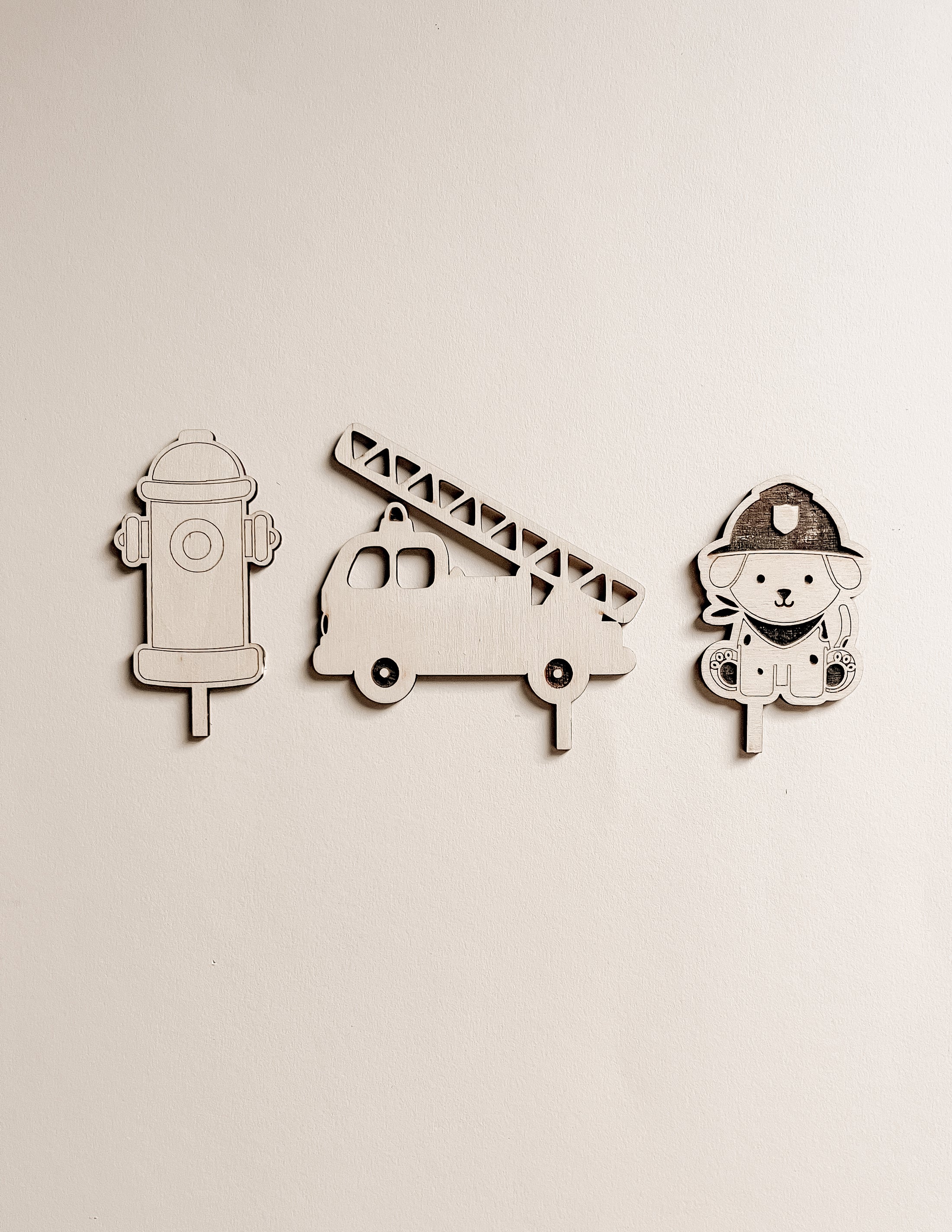 Motivstecker Feuerwehr / Feuerwehrauto / Steckfigur Feuerwehr für Geburtstagskranz