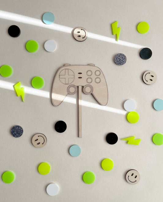 Motivstecker Controller | Steckfigur Gaming für Geburtstagskranz