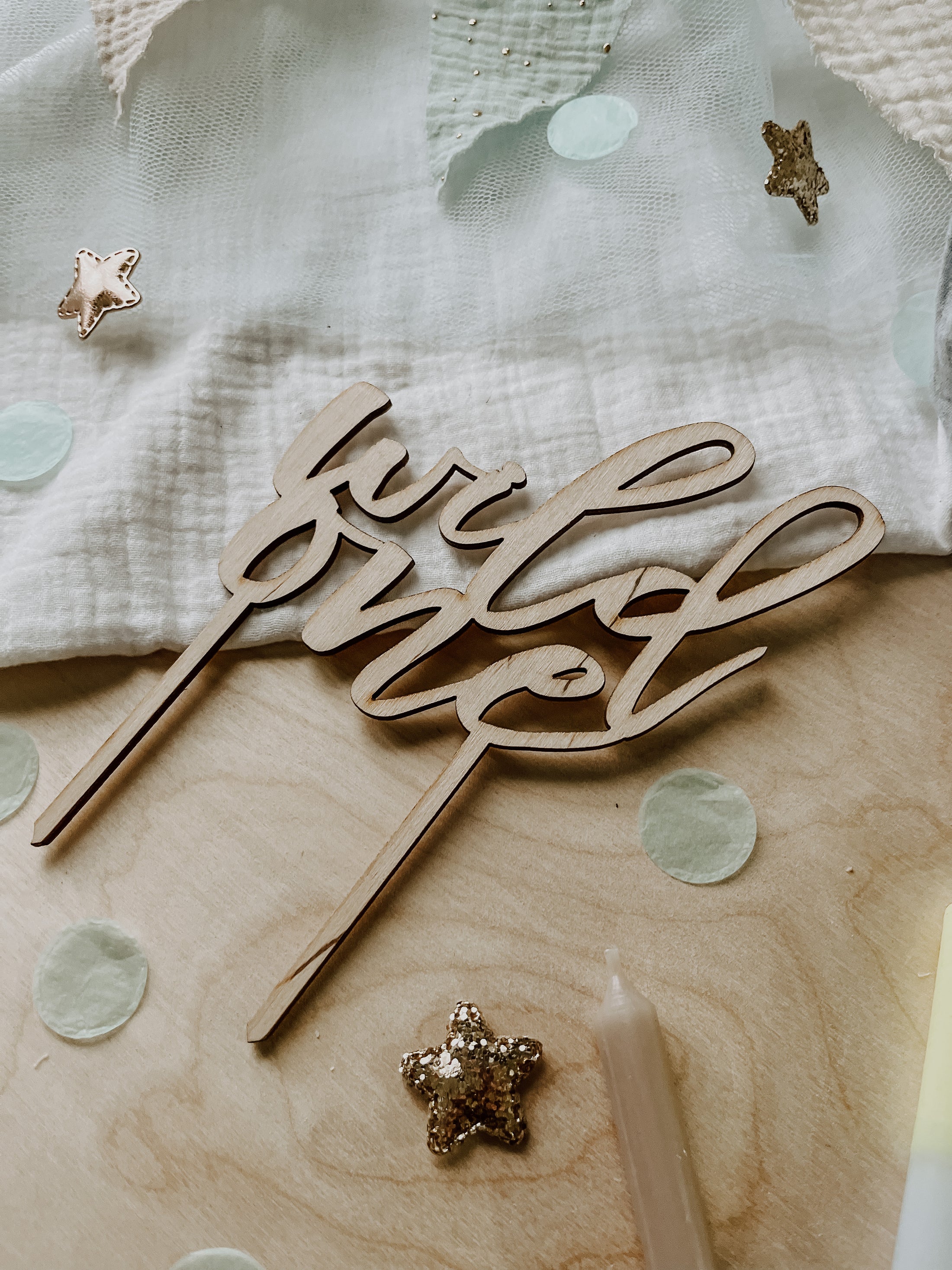 Cake Topper WILD ONE aus Holz