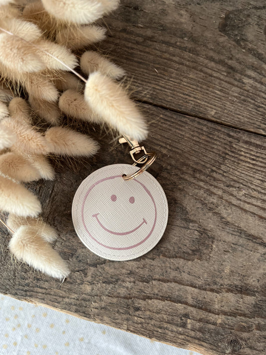 Anhänger aus Lederimitat | Schlüsselanhänger Schulkind & Smiley