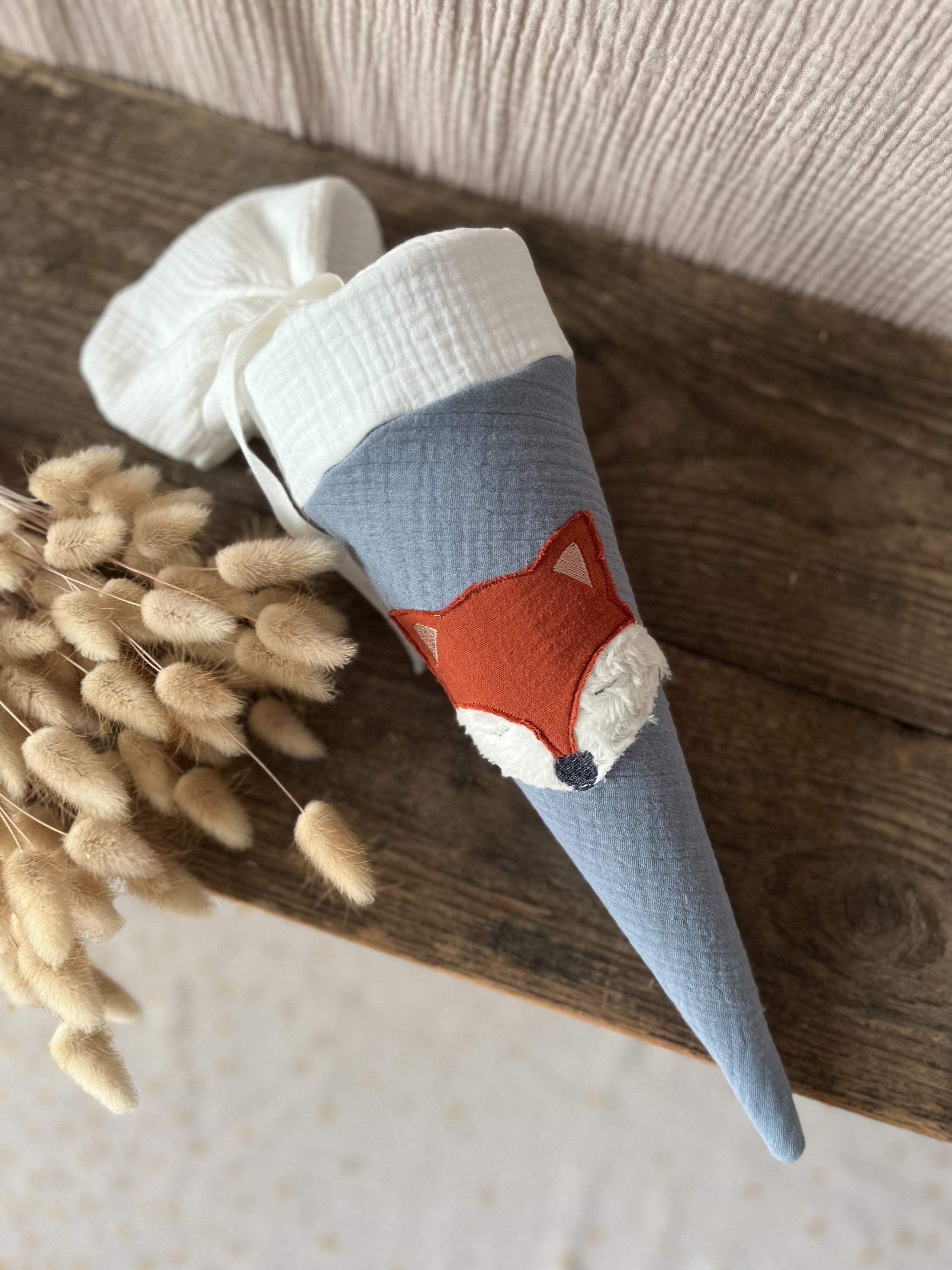 Kita Tüte / Geschwistertüte Musselin FUCHS