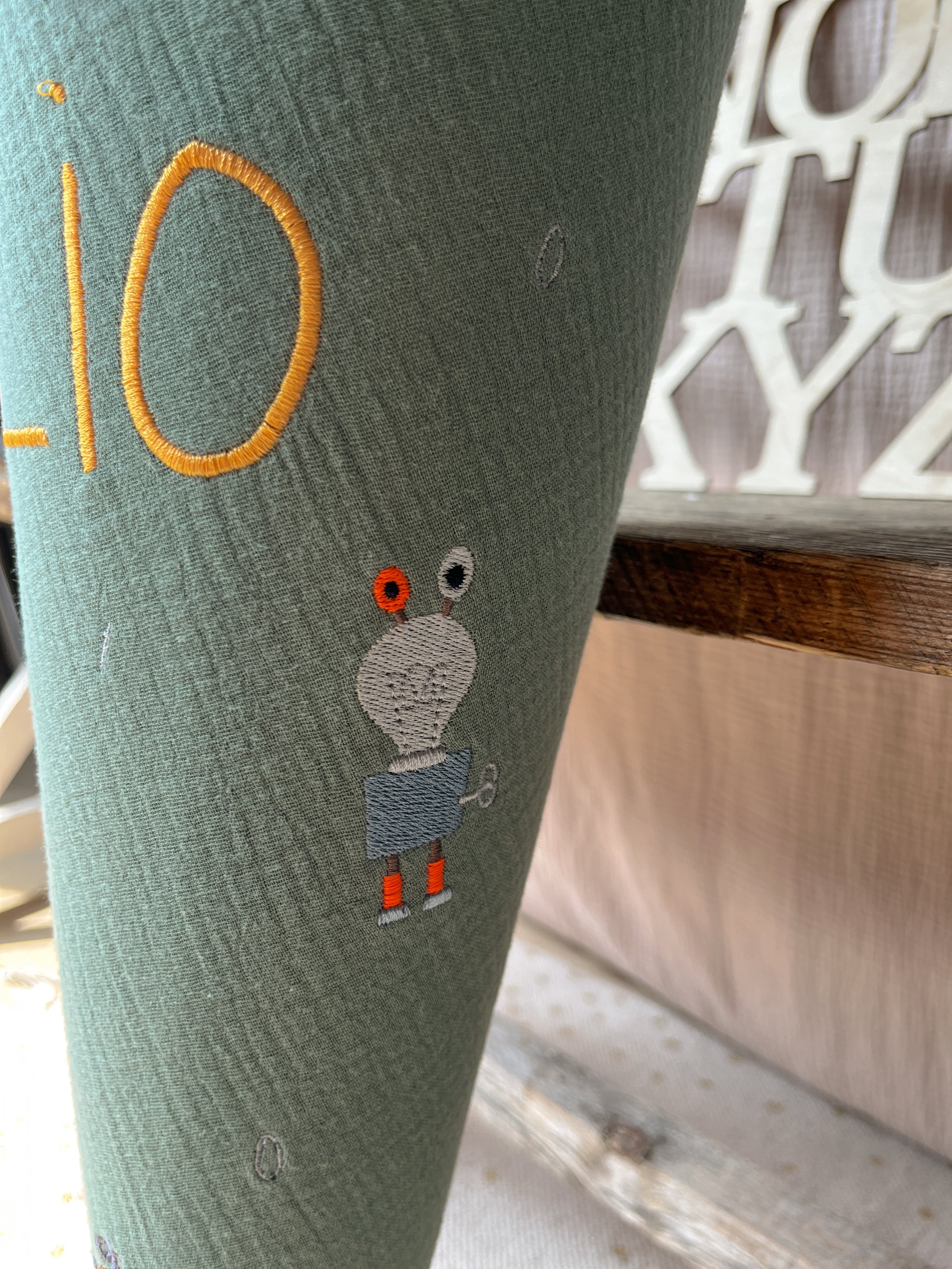 Schultüte ROBOTER Mini Motive | Musselin Baumwolle | Geschenk zur Einschulung | mit Name | individuelle Stoffauswahl