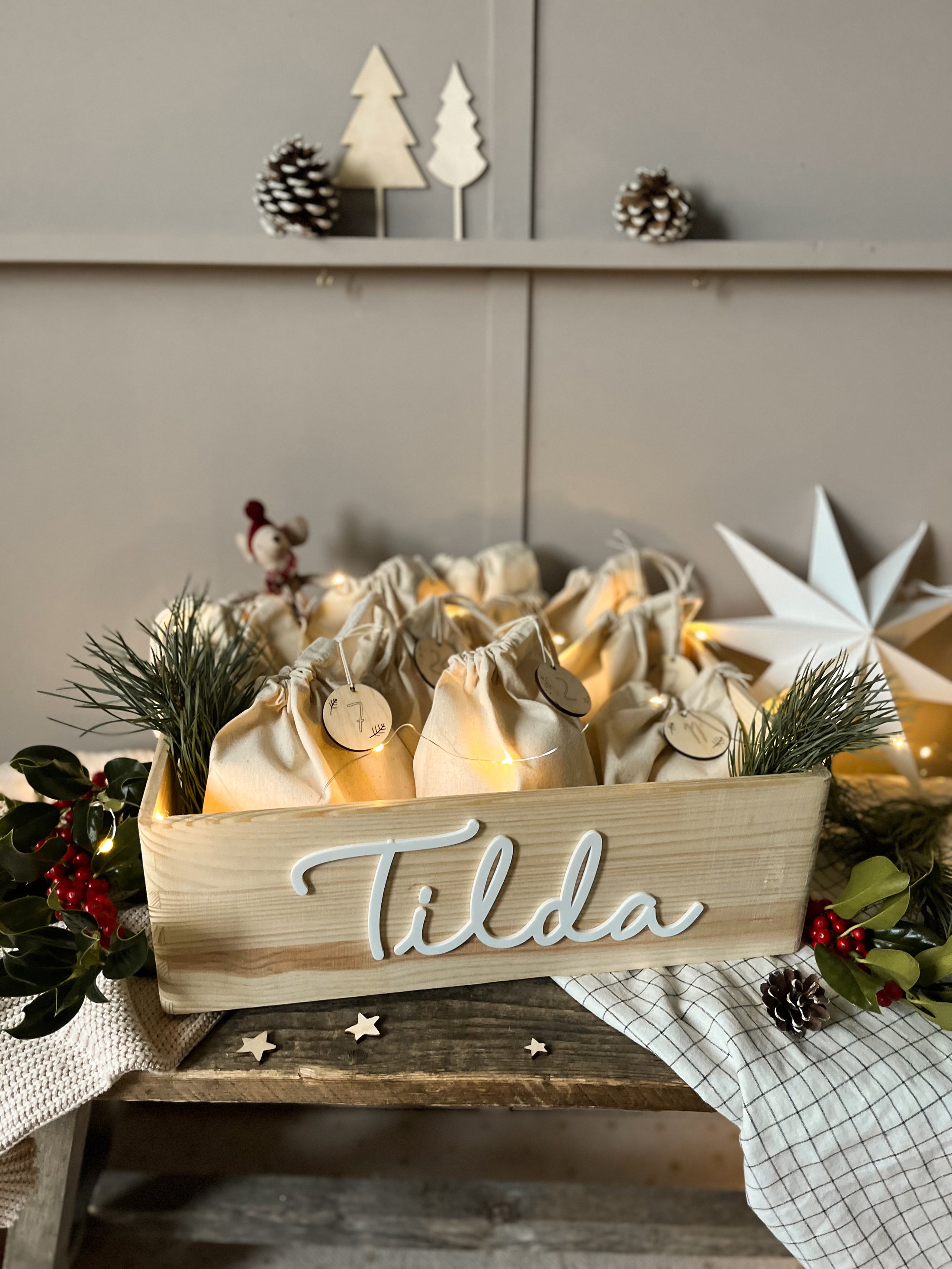 adventskalender aufbewahrung Adventskalender mit Name zum Befüllen – hejmary