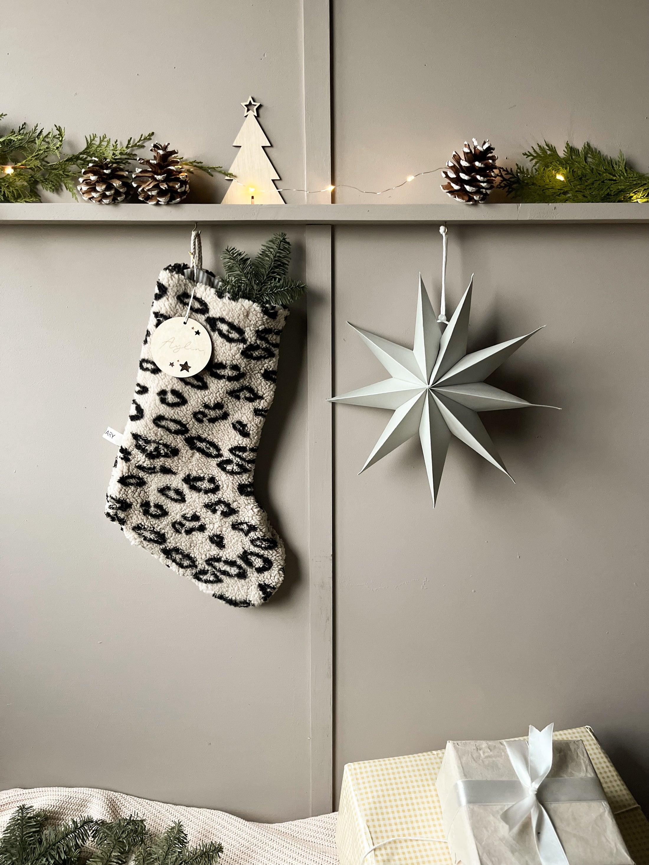 Nikolausstiefel Teddystoff