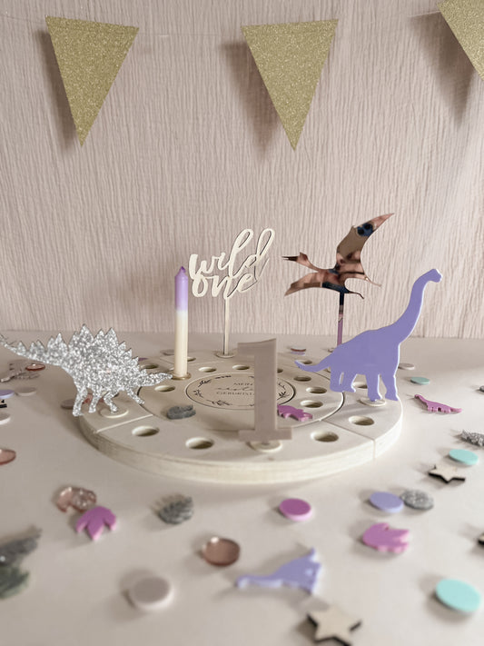 Motivstecker Dinosaurier | Cake Topper Dino Welt | Dino Party Deko für Geburtstagskranz