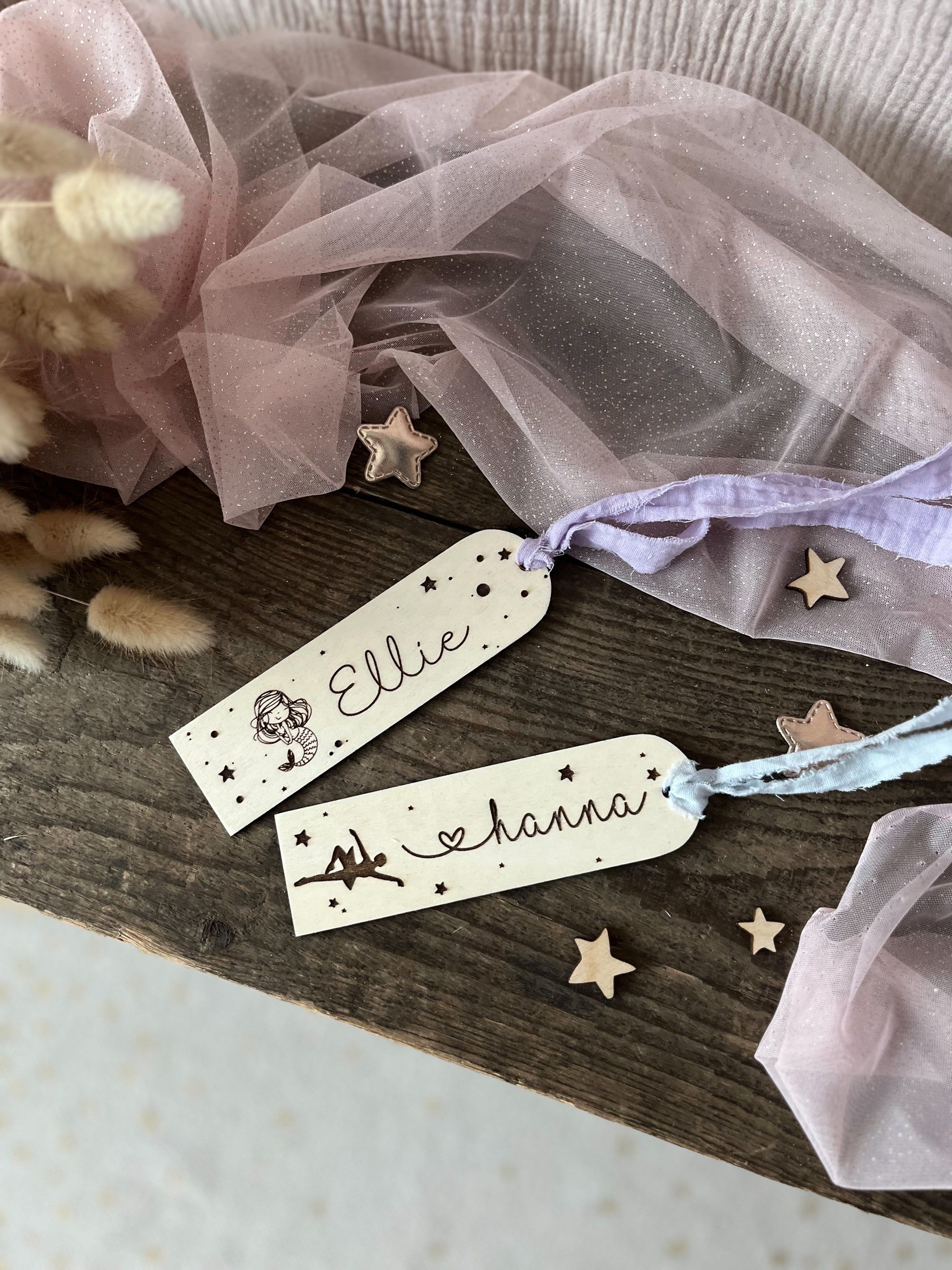 Lesezeichen mit Name & Motiv