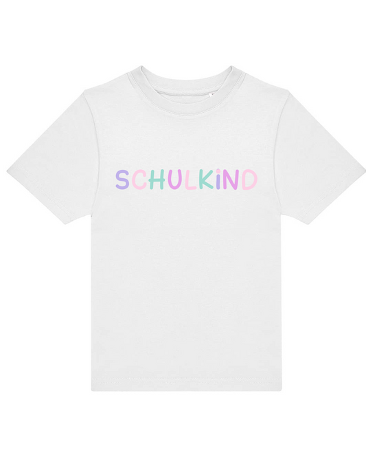 Shirt SCHULKIND | bunter Text  "Rosa-lila"