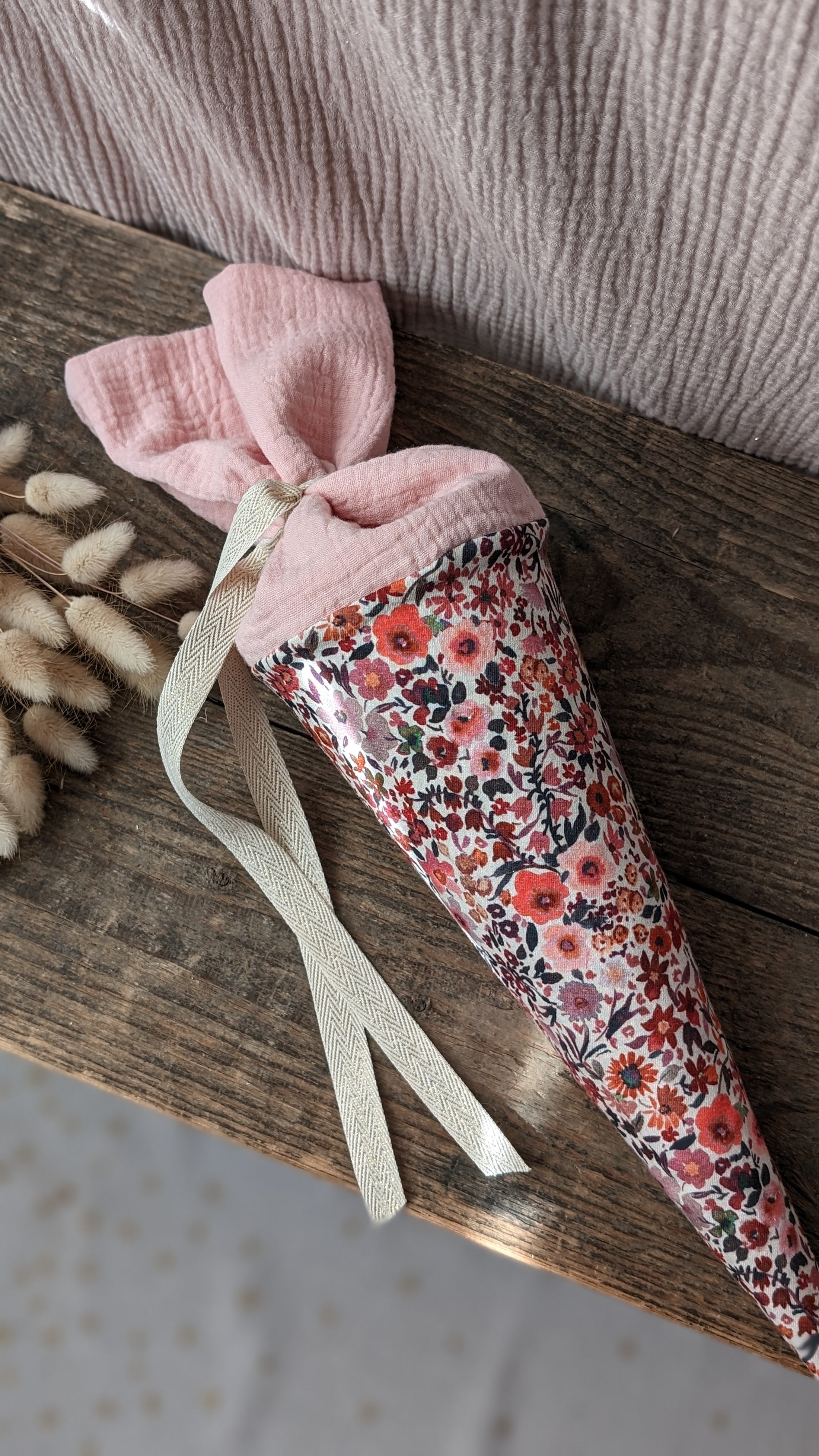 Kita-Tüte / Geschwistertüte Jersey mit Millefleur