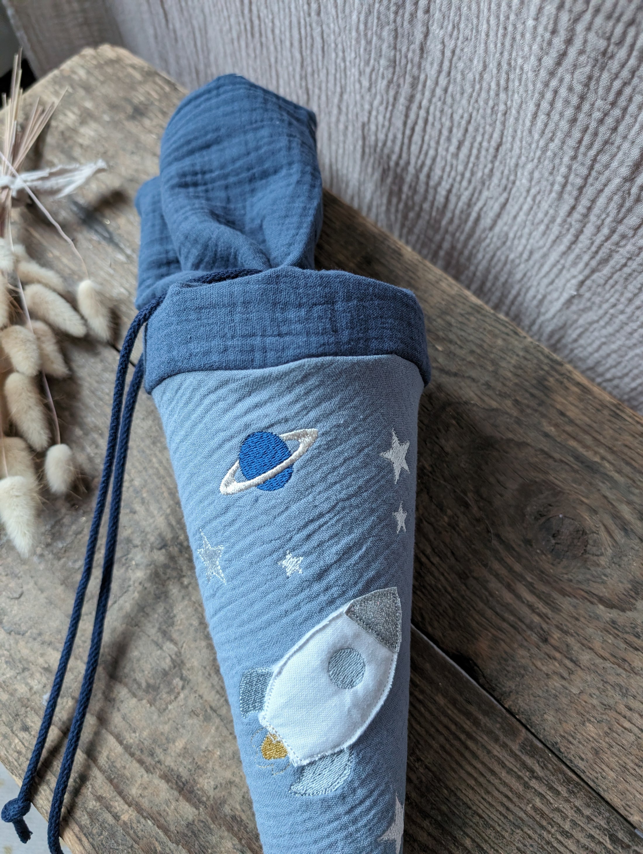 Kita-Tüte / Geschwistertüte Musselin Weltraum