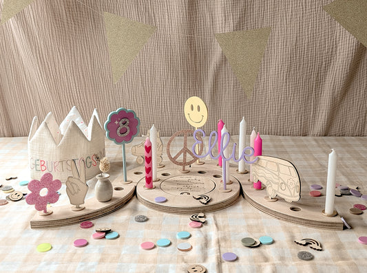 Cake Topper Motivstecker Hippie Girl Power Groovey Sommer