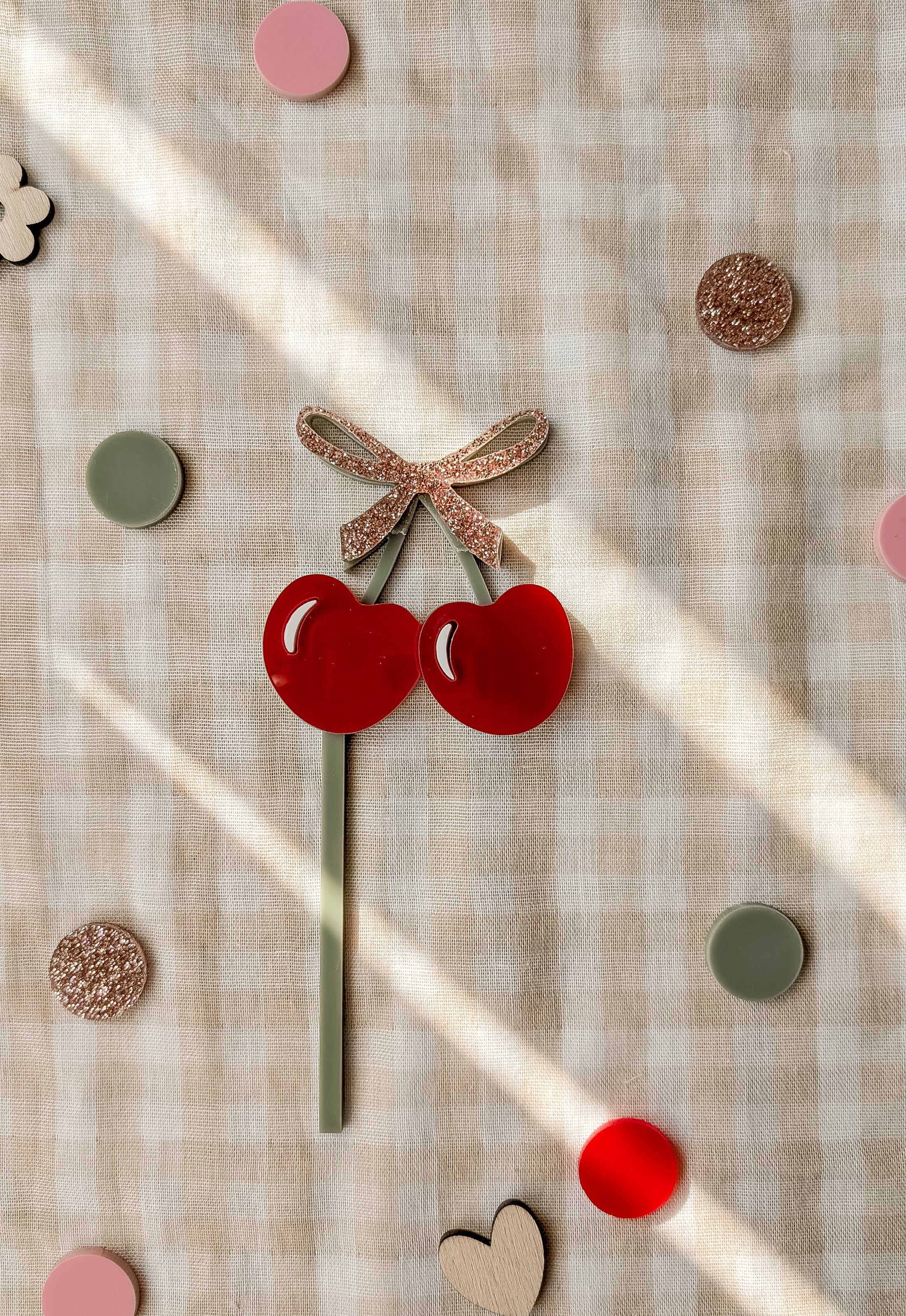 Cake Topper / Motivstecker 3D Kirsche