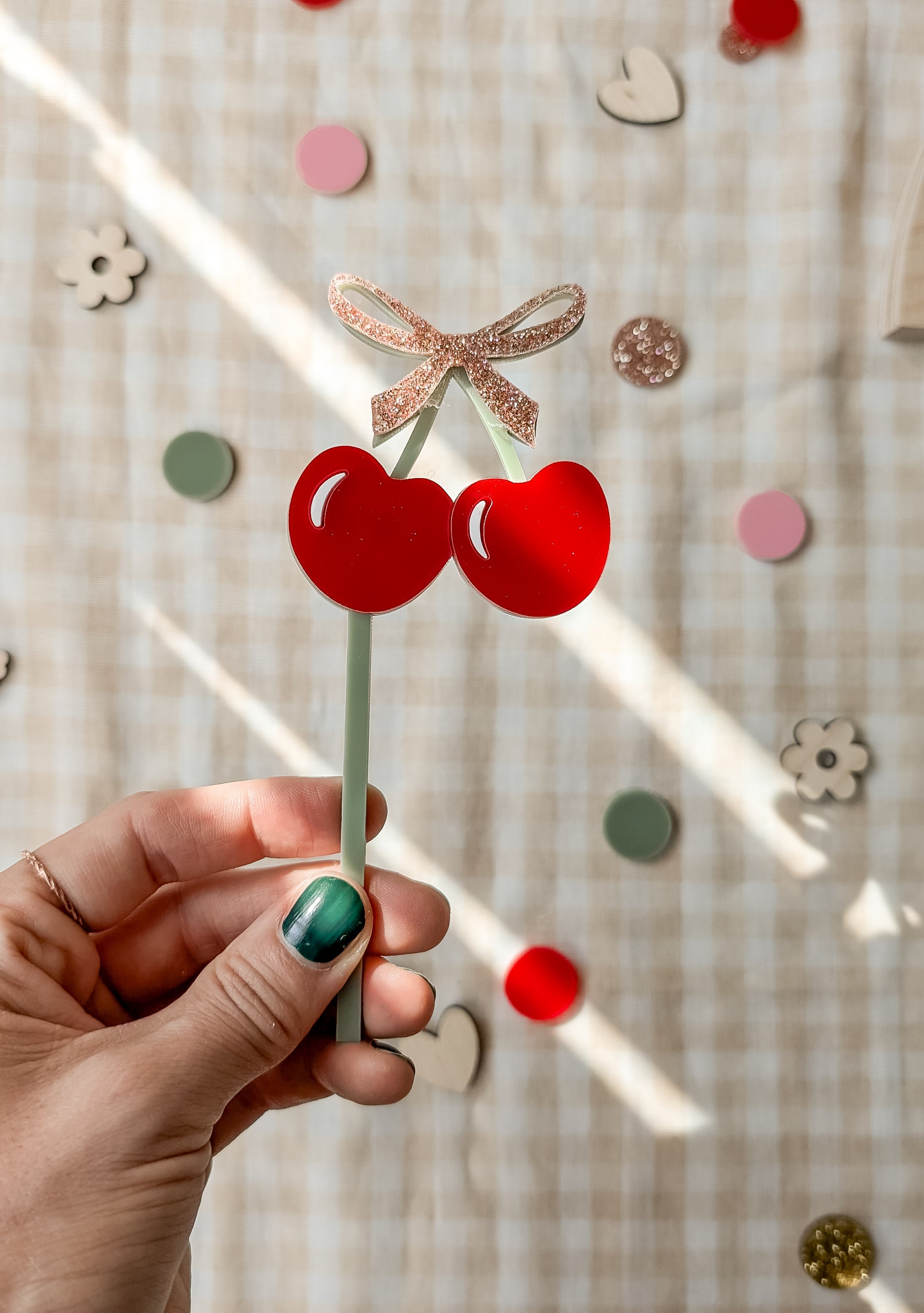 Cake Topper / Motivstecker 3D Kirsche