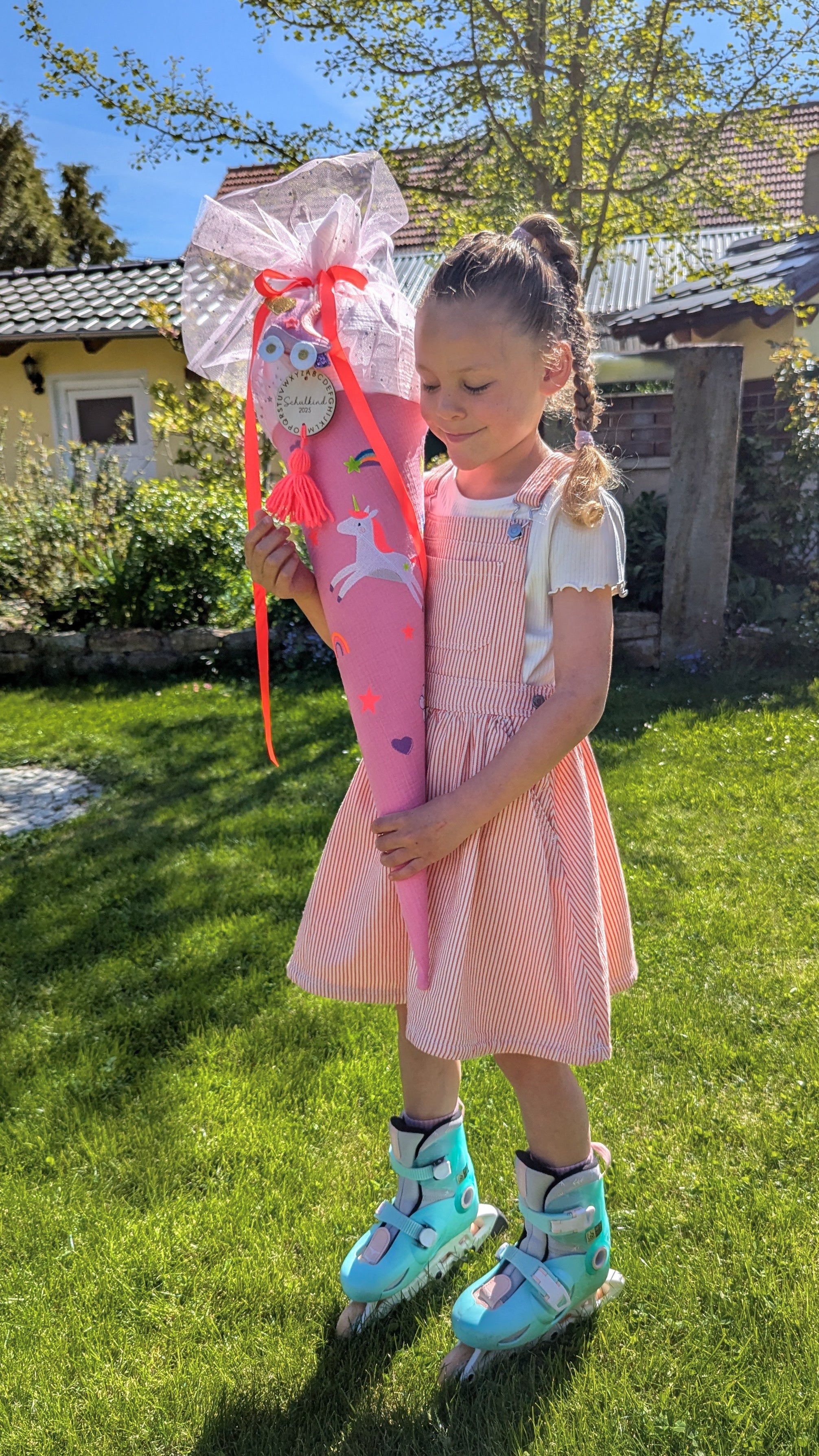 Schultüte Einhorn & Mini Motive mit Neon Details | freie Farbwahl