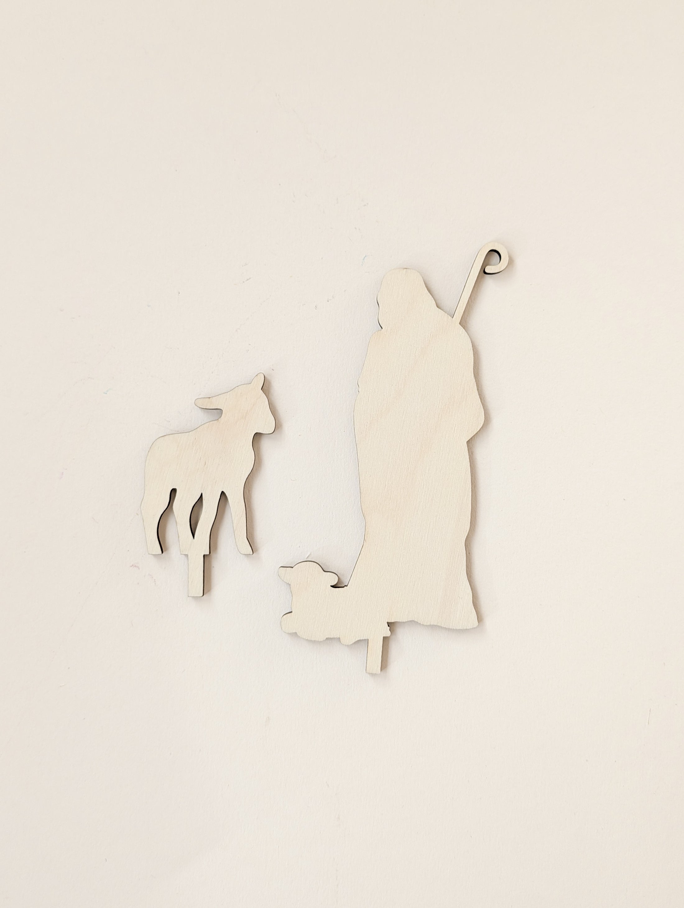 Motivstecker Krippe | für Adventskranz | Moderne Krippenfiguren | Adventsspirale