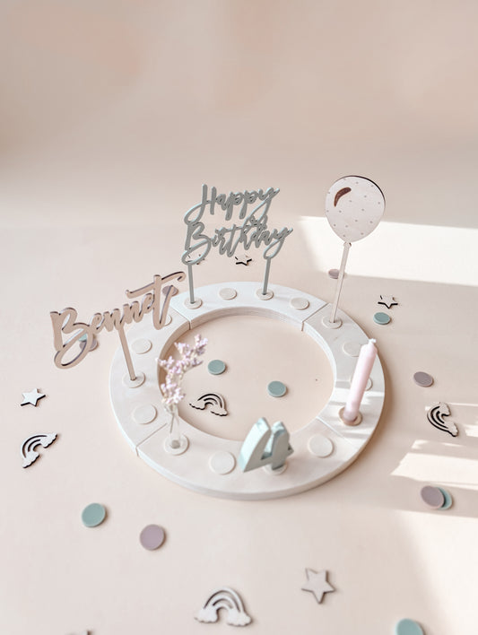 Geburtstagsring-Set: „Happy Birthday“ | Komplett Set mit Name