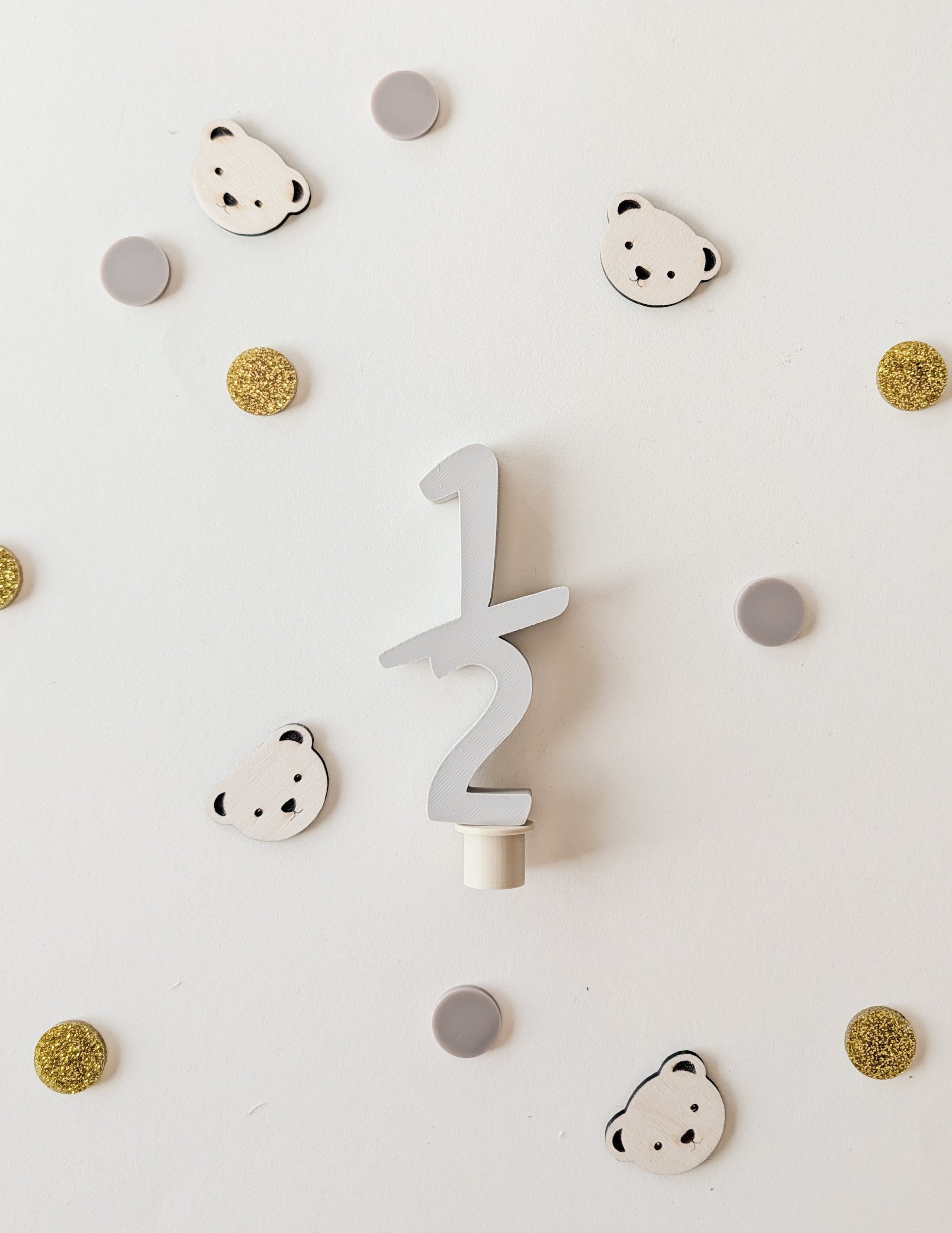 Halber Geburtstag | 1/2 Zahlenstecker für Geburtstagskranz | 6 Monate Baby