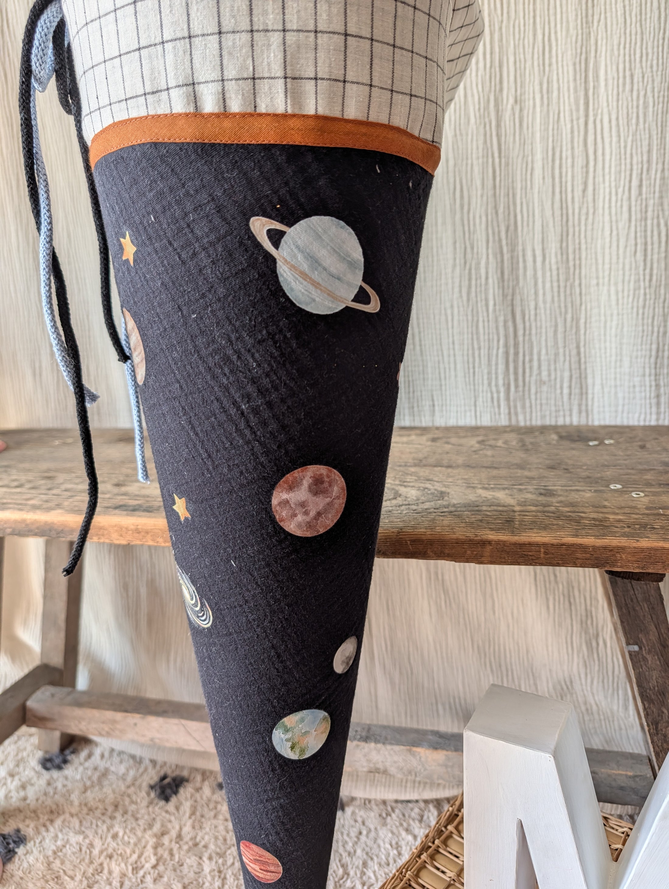SALE% Schultüte mit Planeten Weltall Print