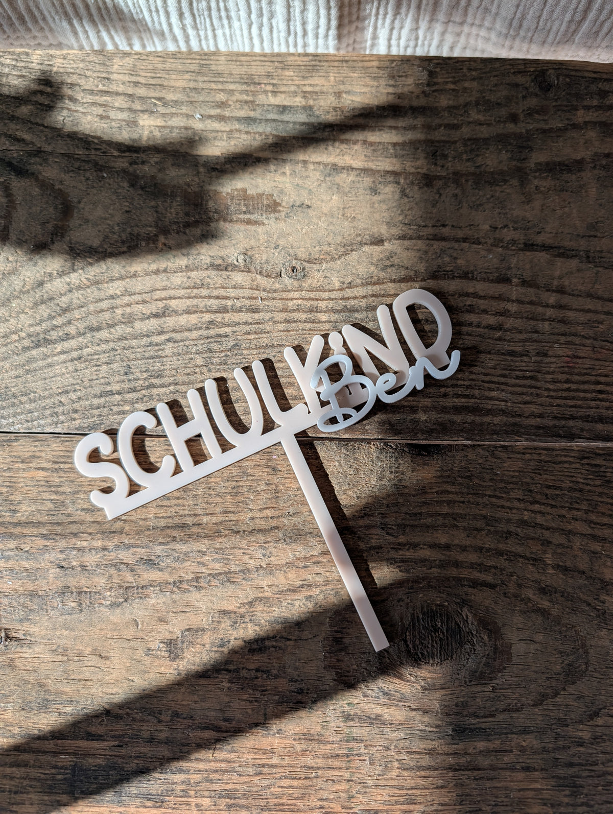 SALE% Motivstecker SCHULKIND 3D "Ben" | Cake Topper Tortendeko zur Einschulung