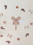 Bild in Galerie-Betrachter laden, Adventskranz Starter-Set |  Schleifen | Beige Glitzer Taupe
