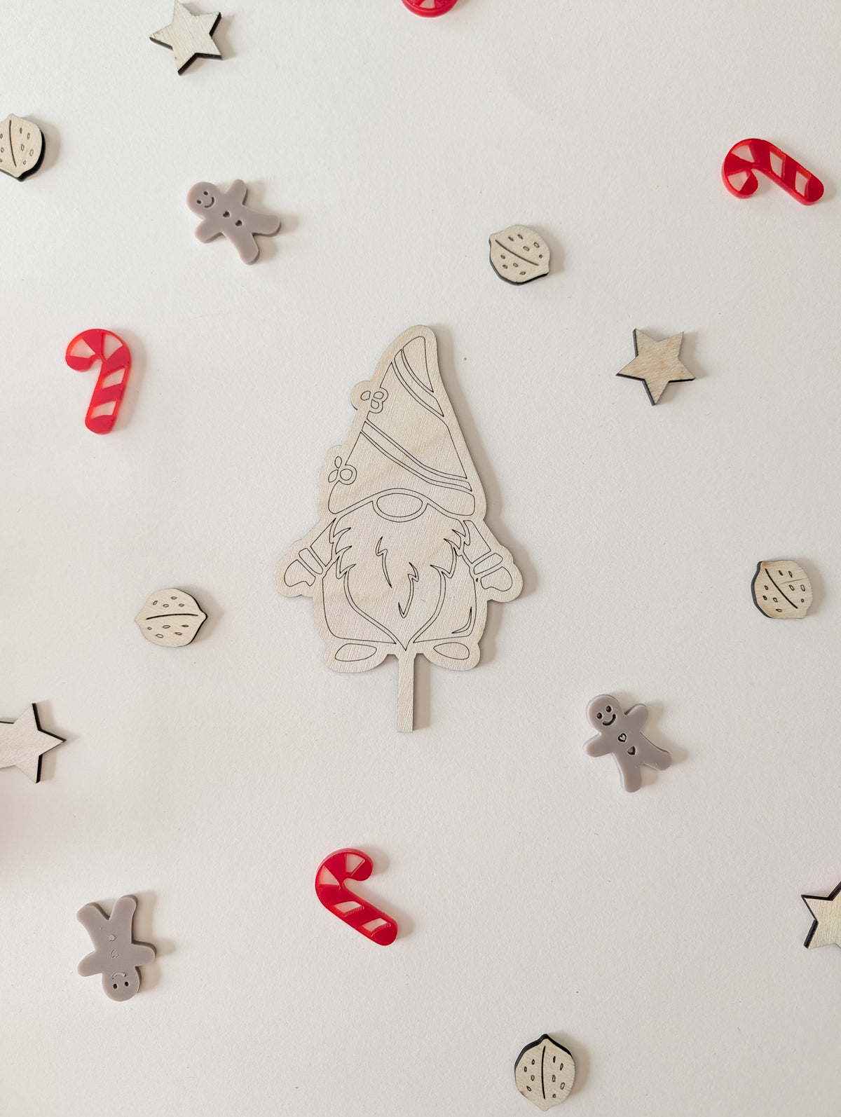Motivstecker Wichtel aus Holz | Tischdeko oder Cake Topper