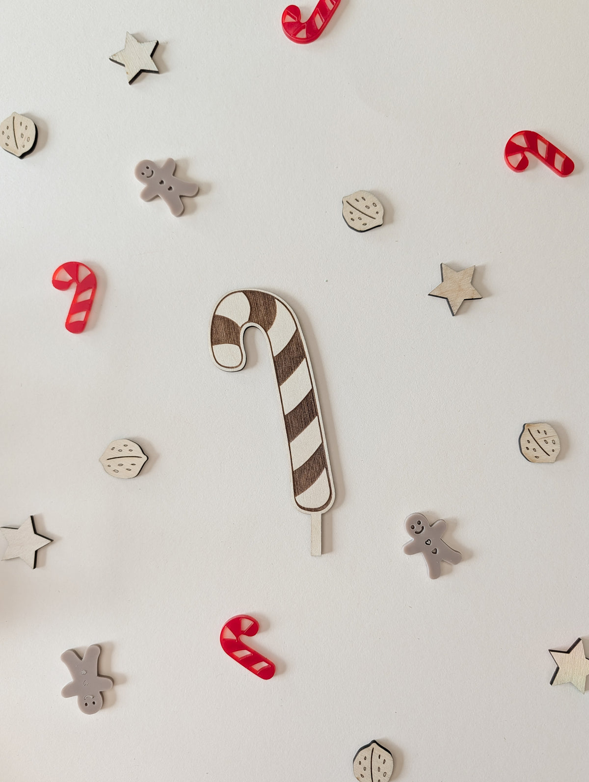 Motivstecker Zuckerstange aus Holz | Tischdeko oder Cake Topper