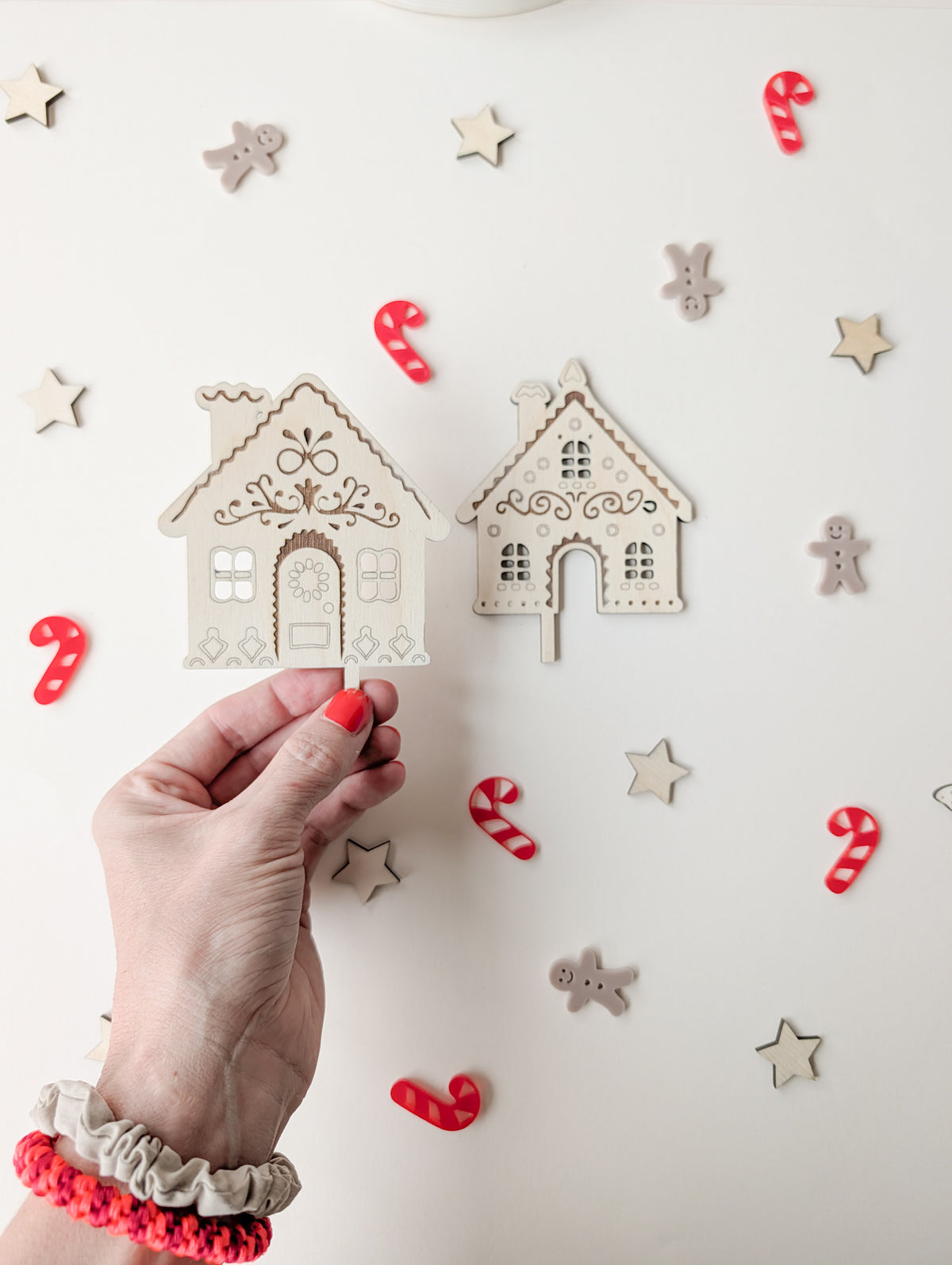 Motivstecker Set Lebkuchenhäuschen | Weihnachtshäuser
