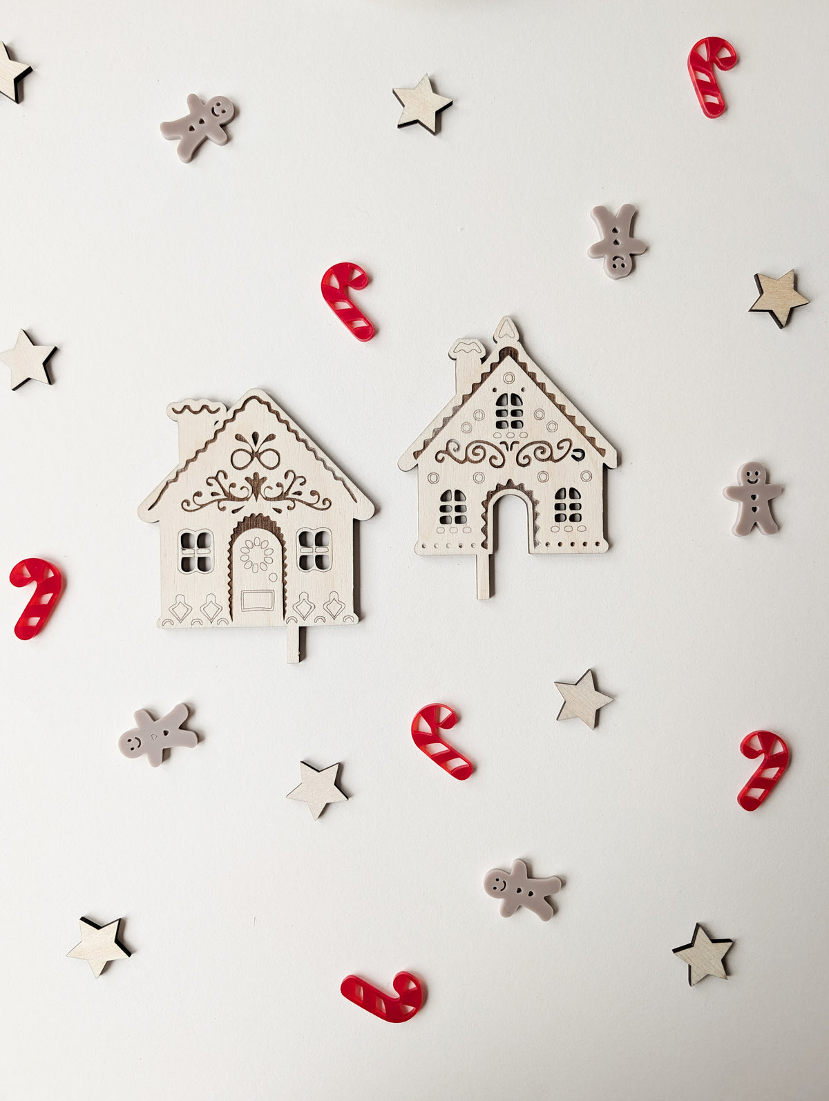 Motivstecker Set Lebkuchenhäuschen | Weihnachtshäuser