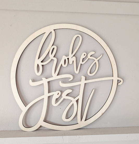 Holzschild Frohes Fest