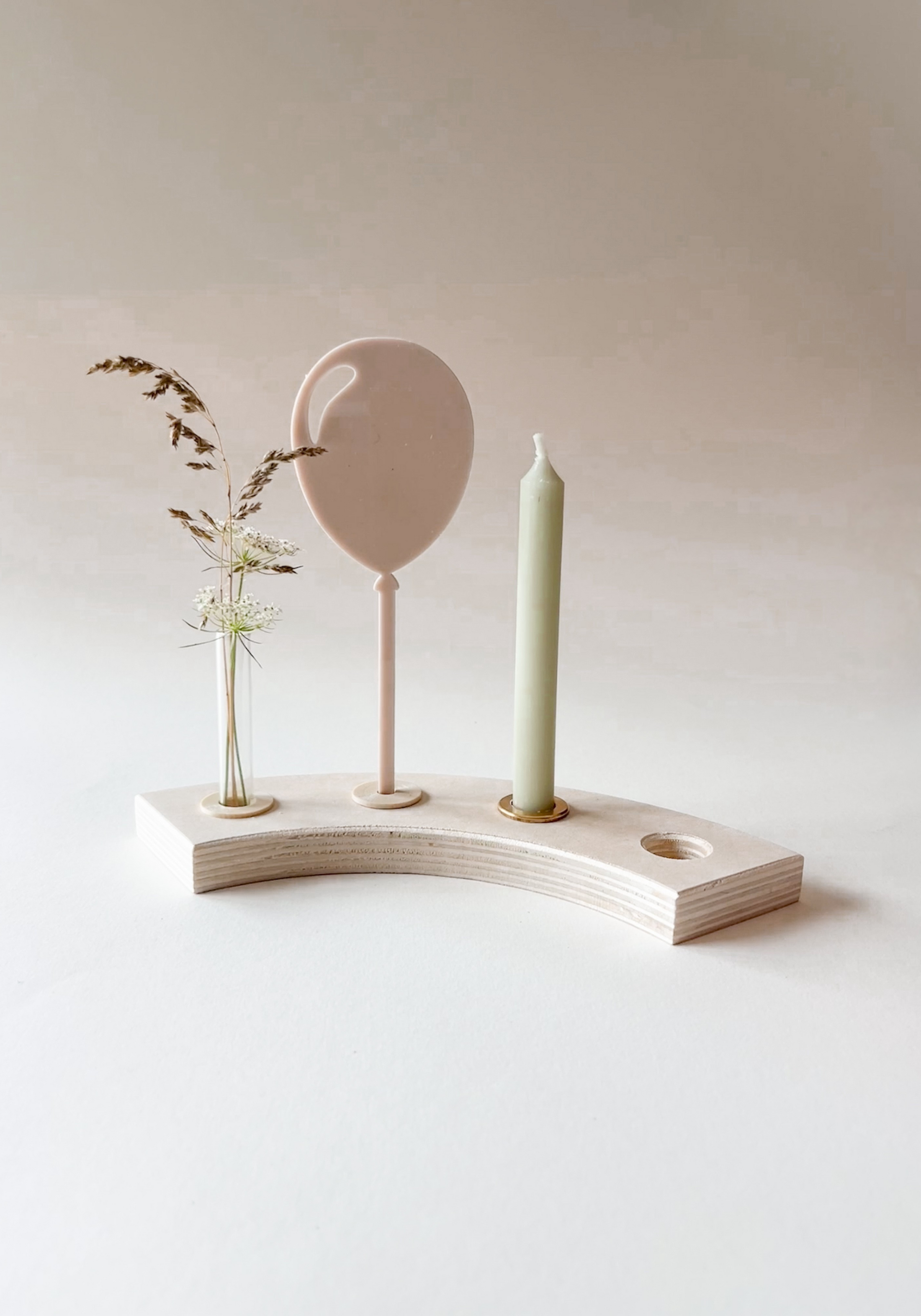 Kerze Salbei | für Geburtstagskranz | Geburtstagskerze